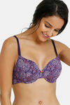 Zivame Twilight Bloom Padded Wired 3/4th Coverage T-Shirt Bra - Parachute Purple Pt — thumbnail 1